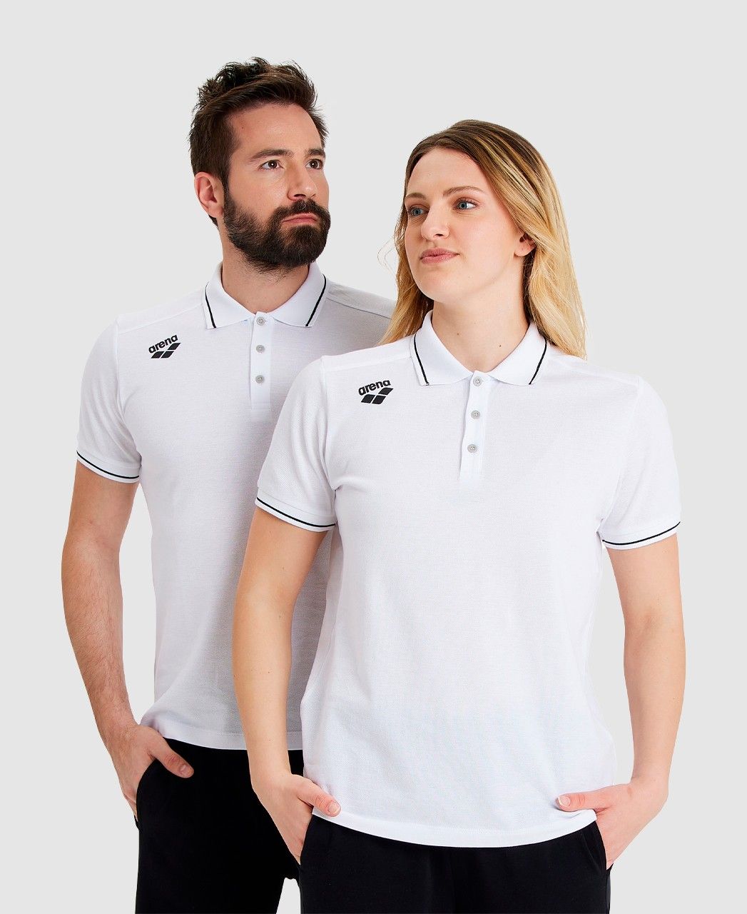 Camiseta Polo Team Solid arena Branco
