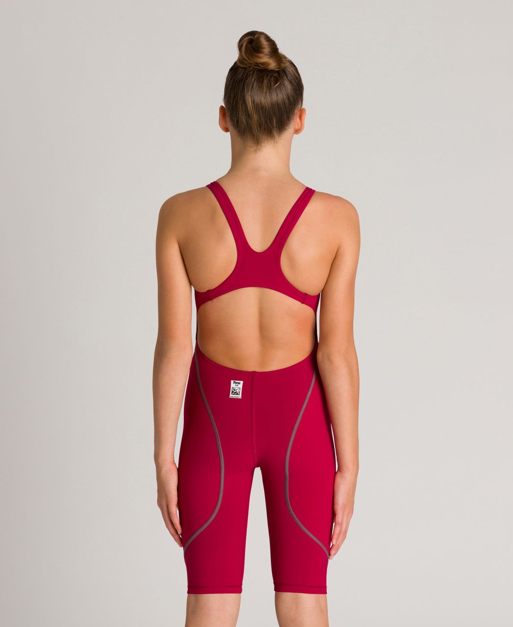 Mai&ocirc; de Nata&ccedil;&atilde;o Infantil Powerskin ST 2.0 Open Back arena Vermelho escuro