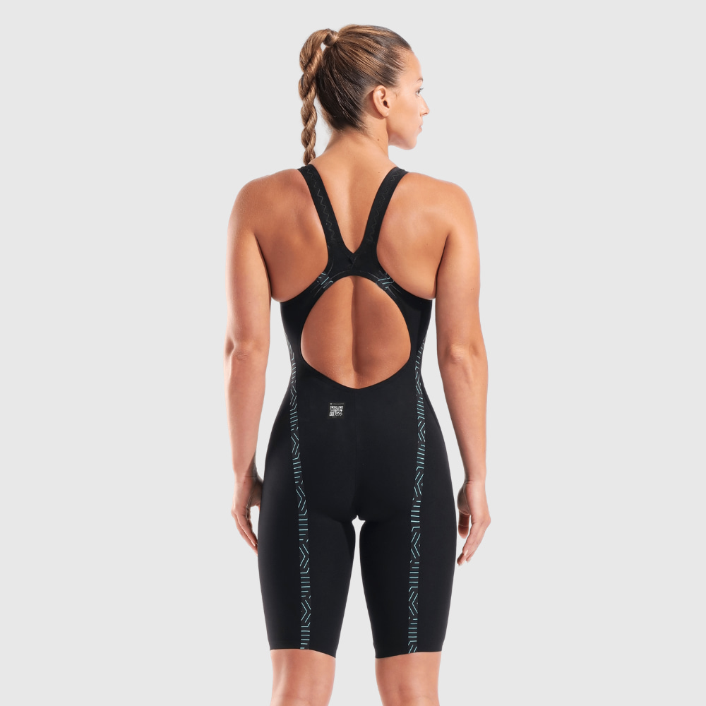 Mai&ocirc; Powerskin Veloce Open Back arena Preto e Verde