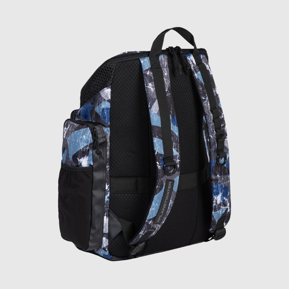 Mochila One Go Print 45L arena Azul Marinho e Preto Estampado
