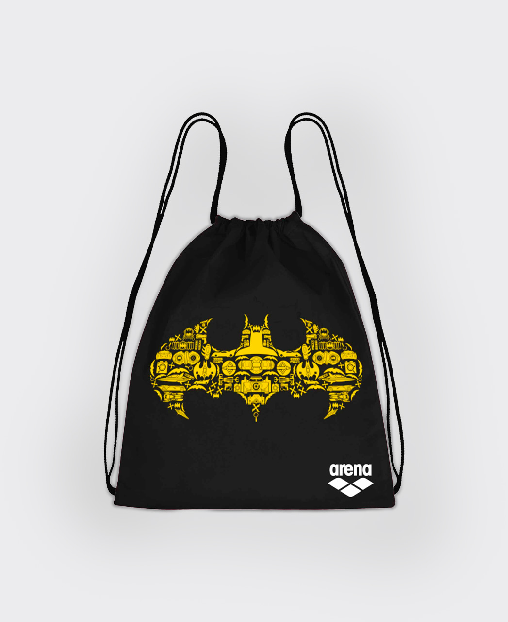 Saco Fast Swimbag Super Hero Arena Preto e Amarelo &Uacute;nico