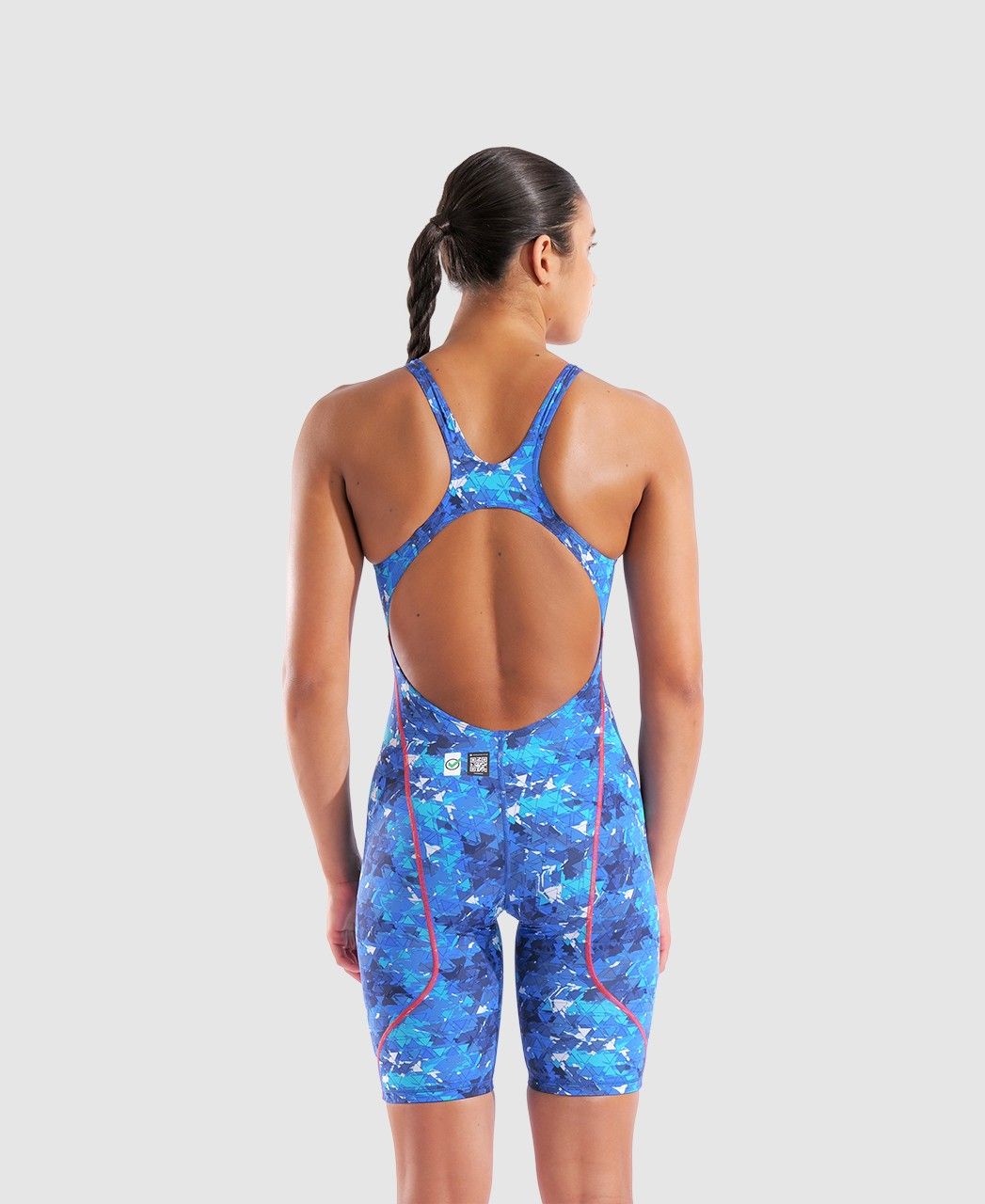 Mai&ocirc; de Nata&ccedil;&atilde;o Powerskin ST Next Leopard Open Back arena Azul e Vermelho
