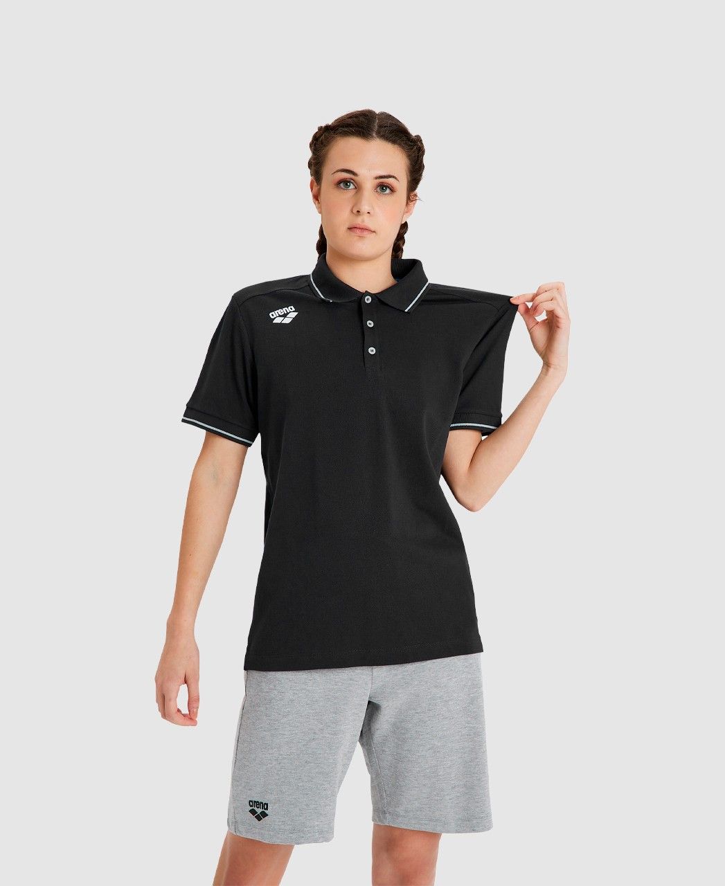 Camiseta Polo Team Solid arena Preto
